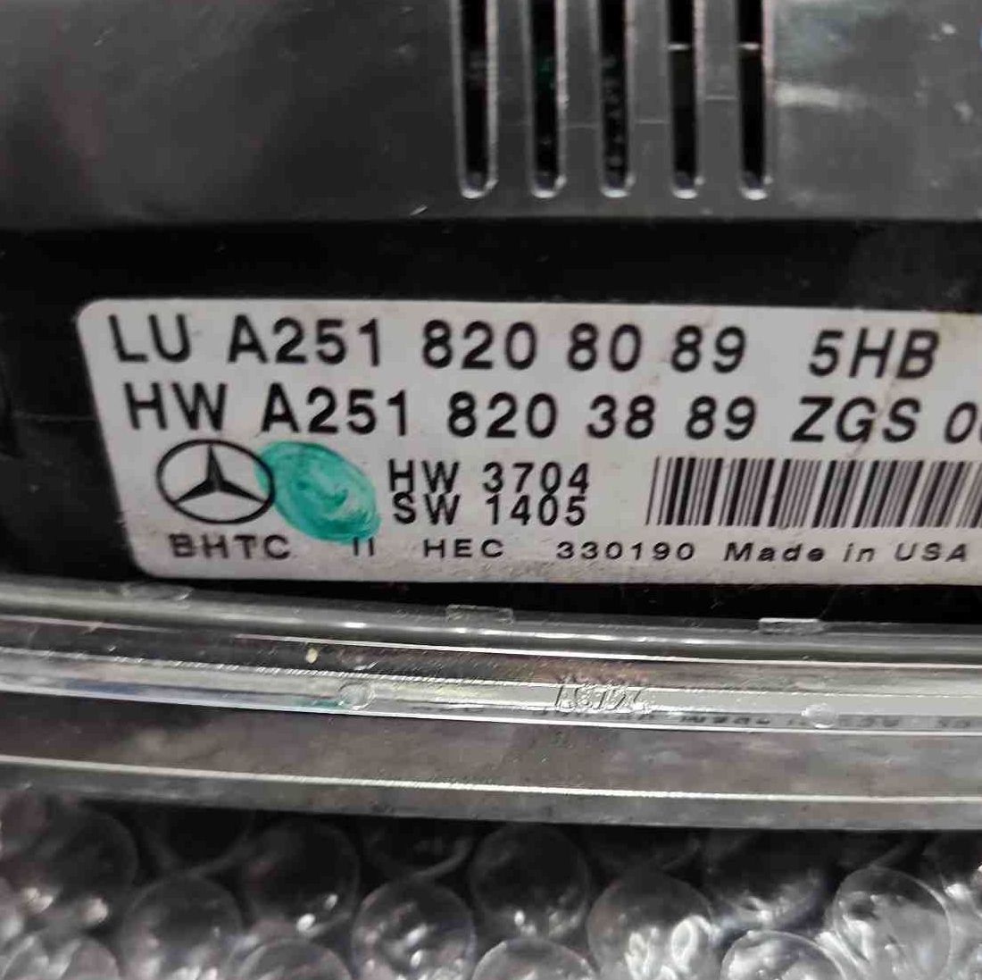 2002-2011 Mercedes Benz GL ML R Class Climate Control Panel | 2518208089 - Image 3