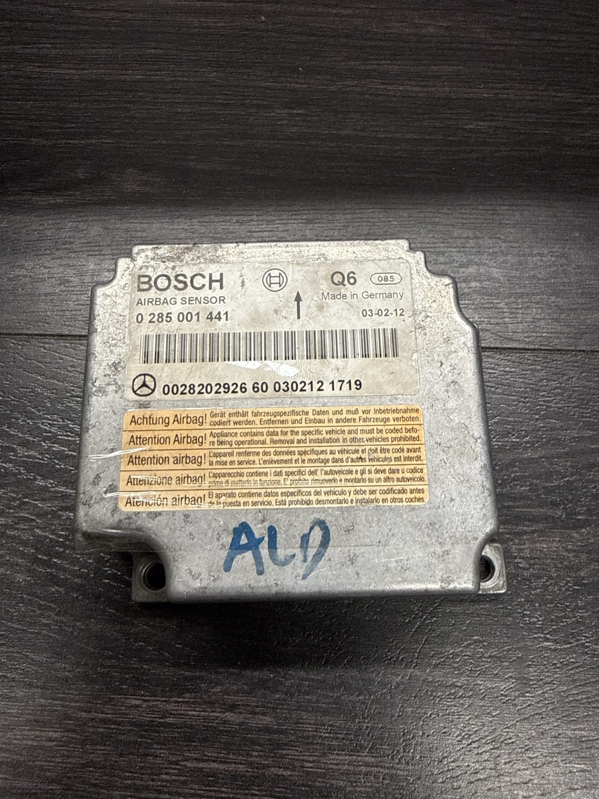 2003-2009 Mercedes Benz E Class SRS Control Module | 0028202926