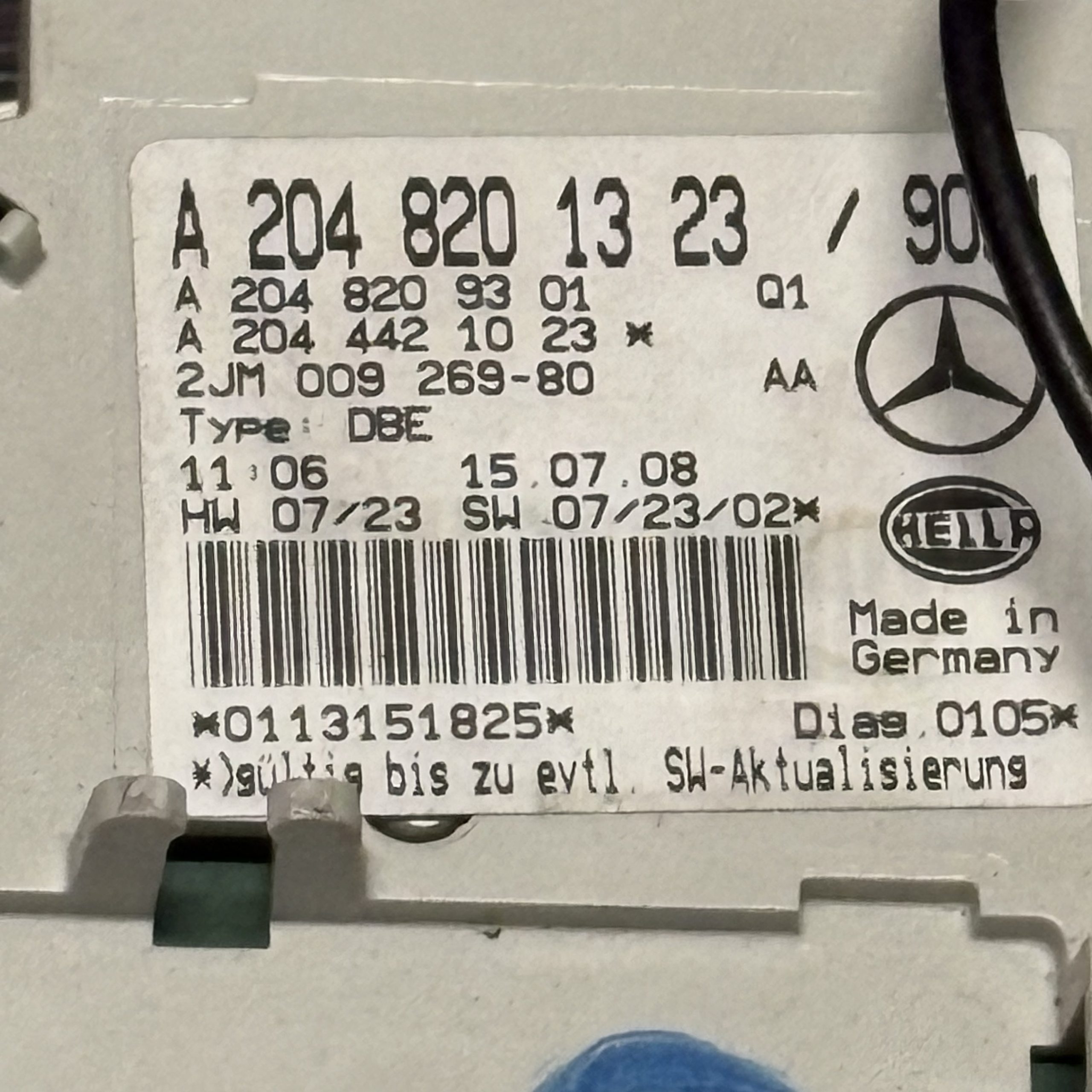 2008-2014 Mercedes Benz C Class Dome Light | 2048201323 - Image 2